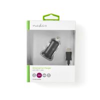 Nedis CCHAC240ABK oplader voor mobiele apparatuur Zwart Auto - thumbnail