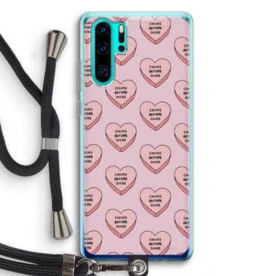 Chicks before dicks: Huawei P30 Pro Transparant Hoesje met koord