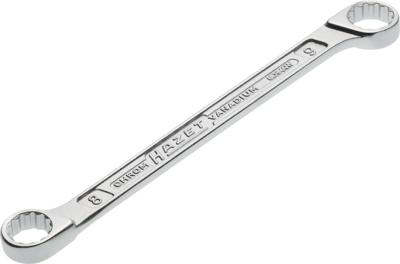 HAZET Dubbele ringsleutel 610N-8X9 · Buitentwaalfkant tractieprofiel · SW 8 x 9 mm