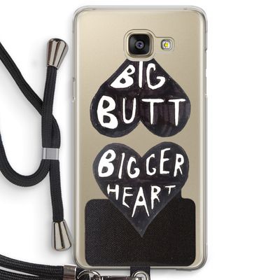Big butt bigger heart: Samsung Galaxy A5 (2016) Transparant Hoesje met koord