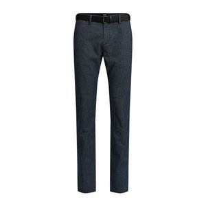 WE Fashion gemêleerde slim fit chino donkerblauw