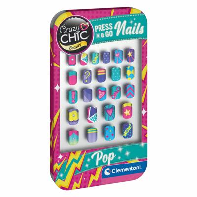 Clementoni crazy chic press & go nagels - pop