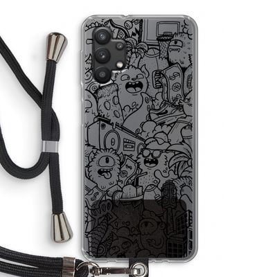 Vexx Black City : Samsung Galaxy A32 5G Transparant Hoesje met koord