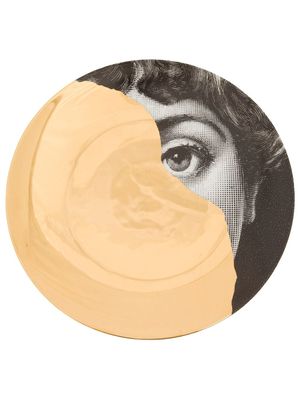 Fornasetti lacquered face print placte - Noir Fornasetti lacquered face print placte - Noir