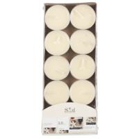 Arti Casa Geurtheelichtjes - 10x stuks - vanille - cremewit - was - 3,5 uur
