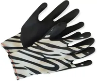 Tuinhandschoen Smiling Zebra white maat 7 - thumbnail