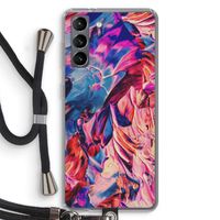 Pink Orchard: Samsung Galaxy S21 Transparant Hoesje met koord
