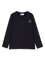 Moncler Enfant sweat à logo brodé - Bleu - thumbnail