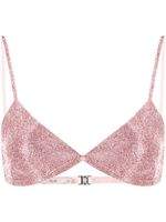 Nuè rhinestone-embellished silk bra top - Rose