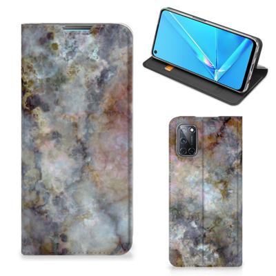 OPPO A52 | A72 | Standcase | Marmer Grijs