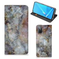 OPPO A52 | A72 | Standcase | Marmer Grijs