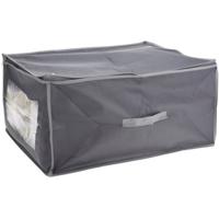 Storage Solutions Dekbed/kussen opberghoes - met venster - grijs - 60 x 45 x 30 cm