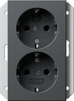 GIRA Wandcontactdoos 2V RA KB 1DS antraciet 55 273128