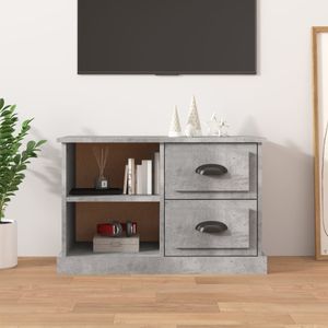 Tv-meubel 73x35,5x47,5 cm bewerkt hout betongrijs