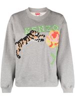 Kenzo sweat à logo tigre - Gris