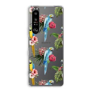 Kleurrijke papegaaien: Sony Xperia 1 III Transparant Hoesje