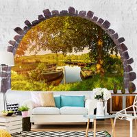 Zelfklevend fotobehang -  Zomers meer  , Premium Print - thumbnail