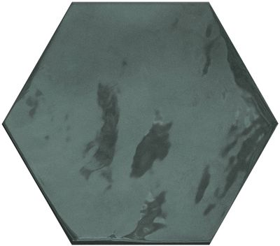 Wandtegel hexagon groen Terratinta Hexa 17x15cm green echo glans gerectificeerd