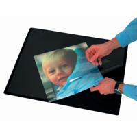 Q-CONNECT onderlegger, ft 63 x 50 cm, zwart, met folie