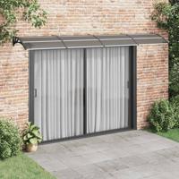 Deurluifel 400x100 cm polycarbonaat zwart