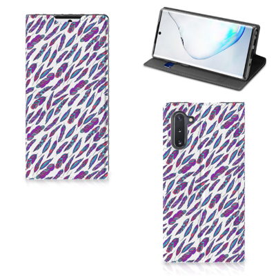 Samsung Galaxy Note 10 | Hoesje met Magneet | Feathers Color Samsung Galaxy Note 10 | Hoesje met Magneet | Feathers Color