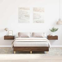 Bedframe zonder matras 120x200 cm spaanplaat bruin eikenkleurig