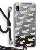 Ponys: Samsung Galaxy A10 Transparant Hoesje met koord Ponys: Samsung Galaxy A10 Transparant Hoesje met koord