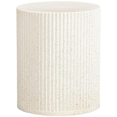 Leen Bakker - Bijzettafel Zamora - 48xØ40 Cm - Magnesiumoxide - Beige