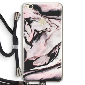 Roze stroom: Huawei Ascend P8 Lite (2017) Transparant Hoesje met koord