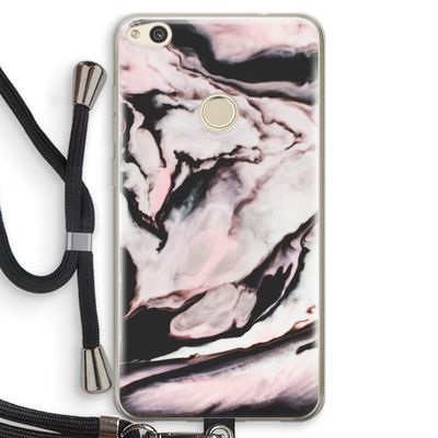Roze stroom: Huawei Ascend P8 Lite (2017) Transparant Hoesje met koord