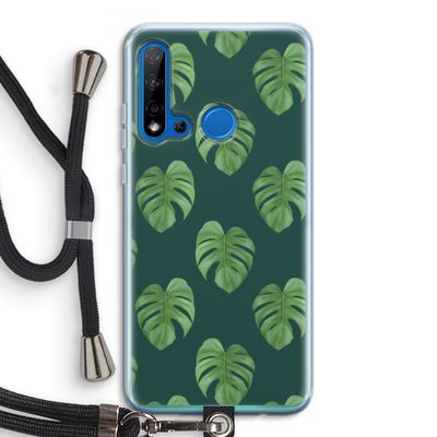 Monstera leaves: Huawei P20 Lite (2019) Transparant Hoesje met koord