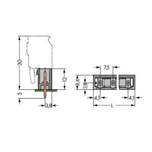 WAGO 231-269/001-000 Male behuizing (board) 231 Totaal aantal polen: 9 Rastermaat: 7.50 mm Inhoud: 50 stuk(s)