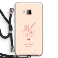 Where flowers bloom: HTC U Play Transparant Hoesje met koord