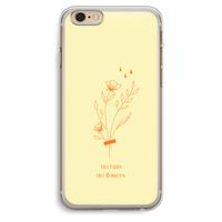 No rain no flowers: iPhone 6 Plus / 6S Plus Transparant Hoesje