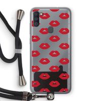 Lips: Samsung Galaxy A11 Transparant Hoesje met koord