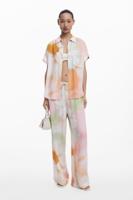 Kortmouw aquarelshirt - WHITE - XL