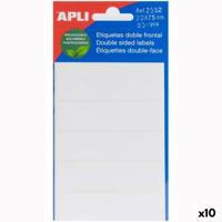 Klevende etiketten Apli Wit Papier 5 Vellen 20 x 75 mm (10 Stuks)