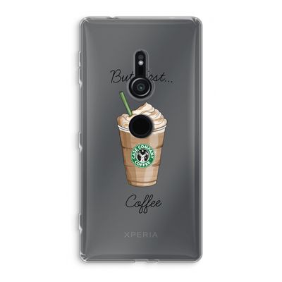 But first coffee: Sony Xperia XZ2 Transparant Hoesje