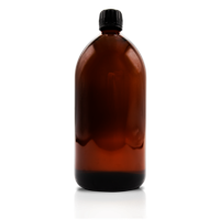Grote bruine fles met zwarte dop (1000ml) Grote bruine fles met zwarte dop (1000ml)