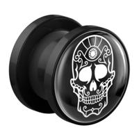 Tunnel met Magisch Doodshoofd Design Acryl Tunnels & Plugs