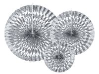 Decoratieve Rozetten Spiegelend Zilver (3st)