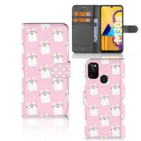 Samsung Galaxy M21 | M30s | Telefoonhoesje | Met pasjeshouder | Sleeping Cats