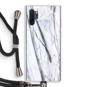 Gestreepte marmer: Samsung Galaxy Note 10 Plus Transparant Hoesje met koord