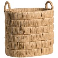 2e Halve Prijs Leen Bakker - Mand Douze Naturel - 45x40x25 Cm - Metaal/Papier - Bruin