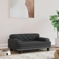 Hondenmand 70x45x30 cm kunstleer zwart