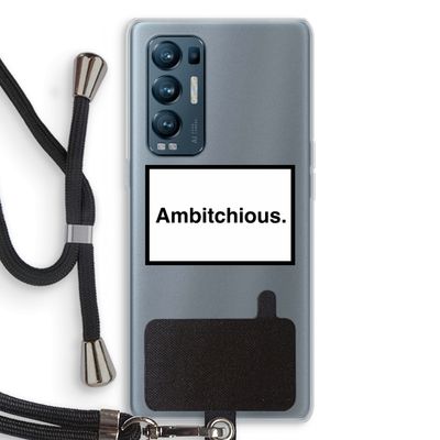 Ambitchious: Oppo Find X3 Neo Transparant Hoesje met koord