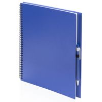 Schetsboek/tekenboek blauw A4 formaat 80 vellen inclusief pen - thumbnail