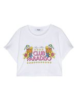 MSGM Kids t-shirt en coton à imprimé graphique - Blanc - thumbnail