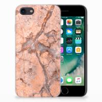 iPhone SE 2022 | SE 2020 | 8 | 7 | TPU | Siliconen hoesje | Marmer Oranje