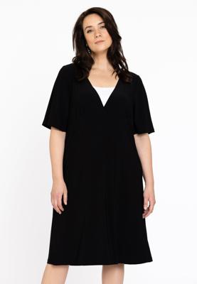 Yoek Jurk met V-hals | Zwart | Maat 54/56